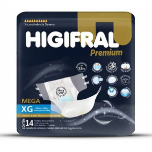 Fralda Higifral Premiun Xg 14 Un