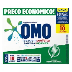 Sabão Em Pó Omo Sanitizahigieniza 800 G Verde