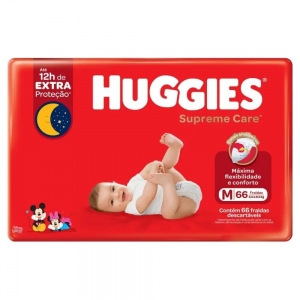 Fralda Huggies Supreme Hiper M 66 Un