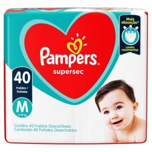 Fralda Pampers Supersec Mega M 40 Un