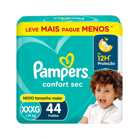 Fralda Pampers Conf Bag Xxxg 44Un