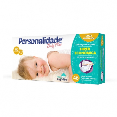 Fralda Personalidade Baby Plus XXG 46 Unidades