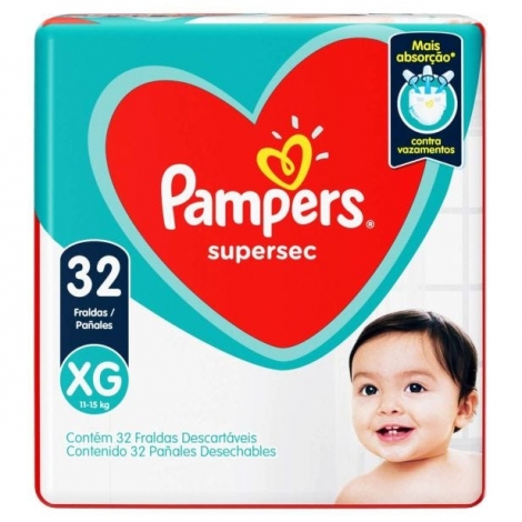 Fralda Pampers Supersec Mega Xg 32 Un